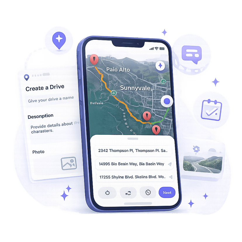 Drive Management Mobile App for iOS and Android